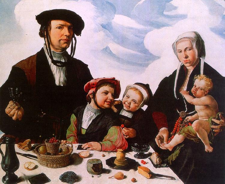 Maerten Jacobsz van Heemskerck Family Portrait oil painting image